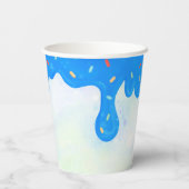 Sweet One blue Frosting boy's Eerste Verjaardag Papieren Bekers (Achterkant)