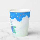 Sweet One blue Frosting boy's Eerste Verjaardag Papieren Bekers (Links)
