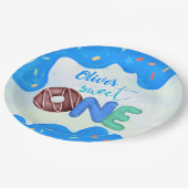 Sweet One blue Frosting boy's Eerste Verjaardag Papieren Bordje (Gekanteld)