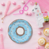 Sweet One Boy Blue Donut Verjaardag Papieren Bordje (Feest)