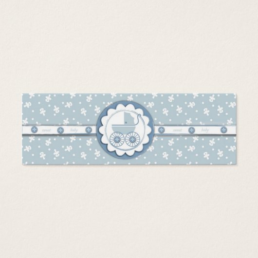 Sweet One Boy Skinny Gift Label Mini Visitekaartjes (Voorkant)