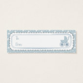 Sweet One Boy Skinny Gift Label Mini Visitekaartjes (Achterkant)