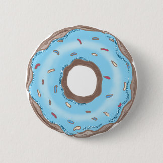 Sweet One Boys Blue Donut Birthday Favors Button