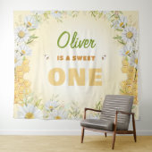 Sweet One Bumblebee 1e Boy Birthday Party Wandkleed (In Situ (horizontaal))