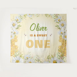 Sweet One Bumblebee 1e Boy Birthday Party Wandkleed