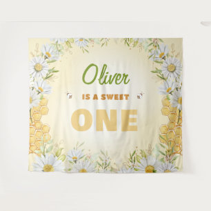 Sweet One Bumblebee 1e Boy Birthday Party Wandkleed