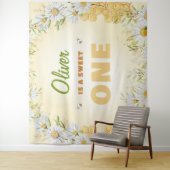 Sweet One Bumblebee 1e Boy Birthday Party Wandkleed (In situ)