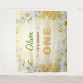 Sweet One Bumblebee 1e Boy Birthday Party Wandkleed (Voorkant)