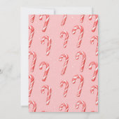 Sweet One Candy Cane verjaardagsuitnodiging Kaart (Achterkant)