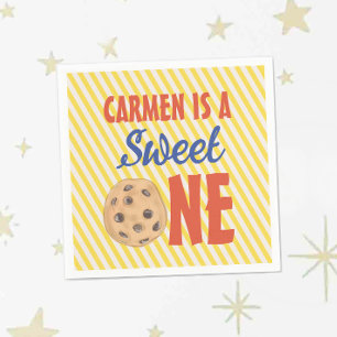 Sweet One Chocolate Cookie Verjaardag servet