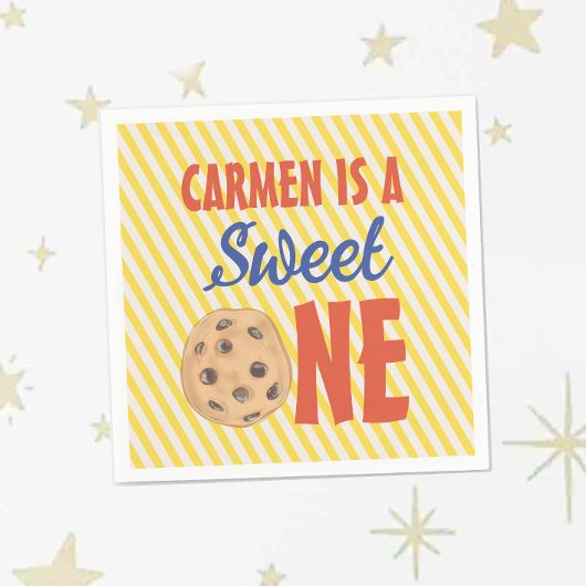 Sweet One Chocolate Cookie Verjaardag servet