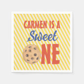 Sweet One Chocolate Cookie Verjaardag servet (Voorkant)