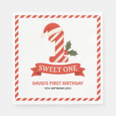 Sweet One Christmas Eerste Verjaardag Servet (Voorkant)