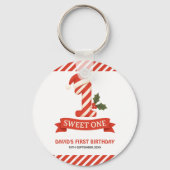 Sweet One Christmas Eerste Verjaardag Sleutelhanger (Voorkant)