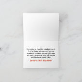 Sweet One Christmas First Birthday Bedankkaart (Binnen)