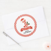 Sweet One Christmas First Birthday  Ronde Sticker (Envelop)