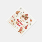 Sweet One Christmas Gingerbread House 1st Birthday Servet (Hoek)