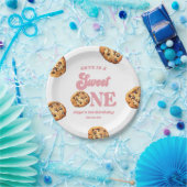 Sweet One Cookies en Melk 1e Verjaardagsfeest Papieren Bordje (Feest)