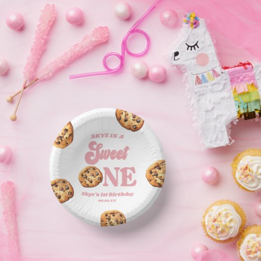 Sweet One Cookies en Melk 1e Verjaardagsfeest Papieren Kommen (Feest)