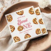 Sweet One Cookies en Melk 1e Verjaardagsfeest Servet