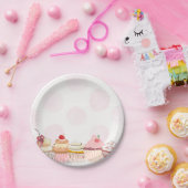 Sweet One Cupcake Birthday Party  Papieren Bordje (Feest)