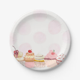 Sweet One Cupcake Verjaardagsfeestje Papieren Bordje
