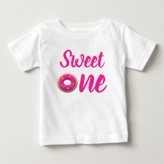 Sweet One Donut 1st Birthday Baby T-shirt (Voorkant)