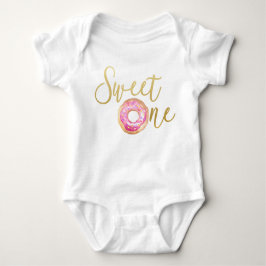 Sweet One Donut 1st Birthday Girl Outfit Romper