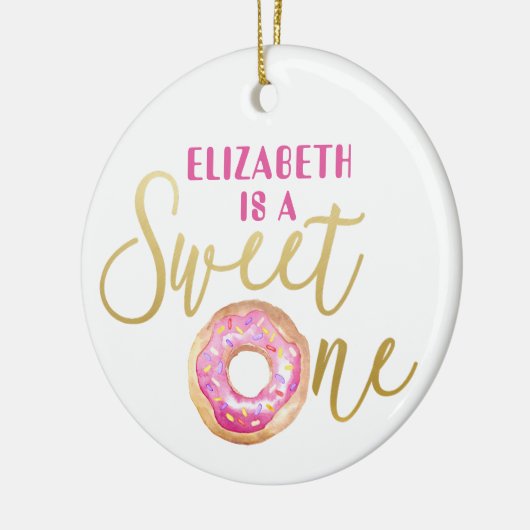 Sweet One Donut 1st Birthday Ornament (Links)