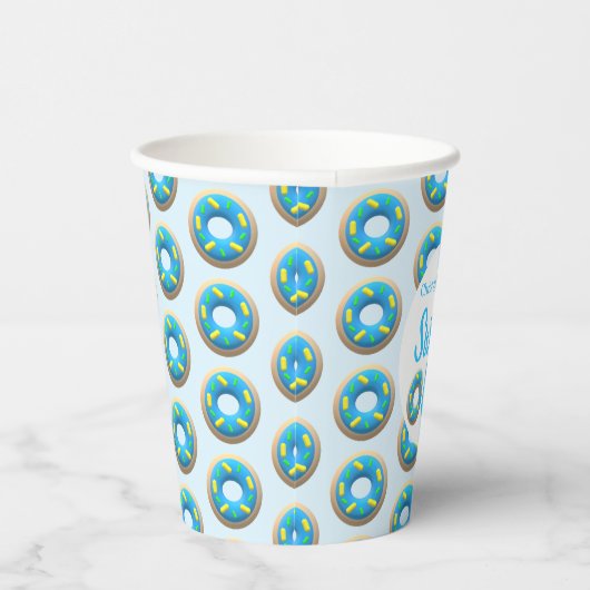 Sweet One Donut 1st Birthday Papieren Bekers (Rechts)