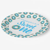 Sweet One Donut 1st Birthday Papieren Bordje (Gekanteld)