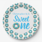 Sweet One Donut 1st Birthday Papieren Bordje (Voorkant)