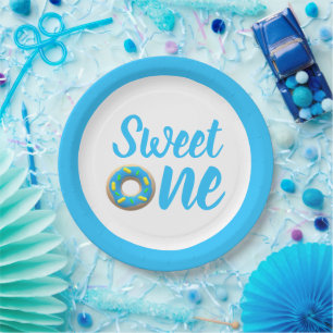 Sweet One Donut 1st Birthday Papieren Bordje