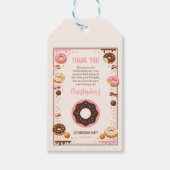 Sweet One Donut 1st Birthday Party | Cute Donut Cadeaulabel (Voorkant)