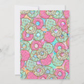 Sweet One Donut 1st Birthday Party Invitation Kaart (Achterkant)