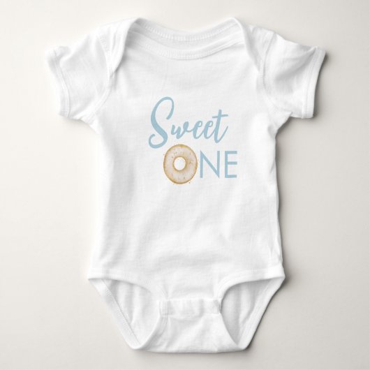 Sweet One Donut 1st Birthday Party Outfit Baby Romper (Voorkant)