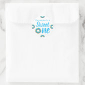 Sweet One Donut 1st Birthday Ronde Sticker (Tas)