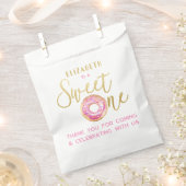 Sweet One Donut 1st Birthday Roze Goud Traktatie Bedankzakje (Geknipt)