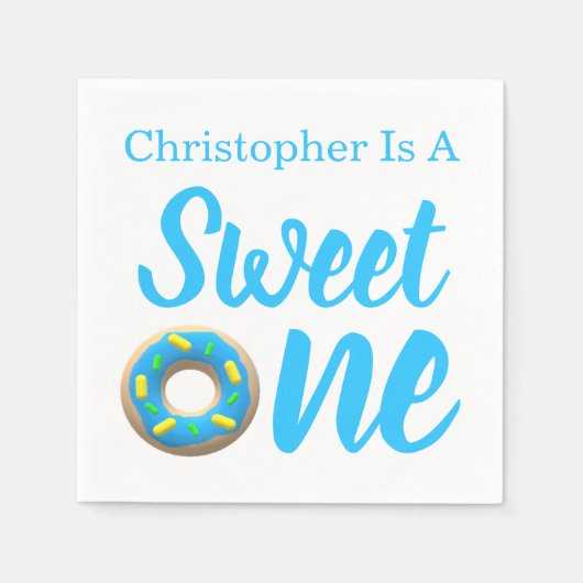 Sweet One Donut 1st Birthday Servet (Voorkant)