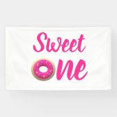Sweet One Donut 1st Birthday Spandoek (Horizontaal)