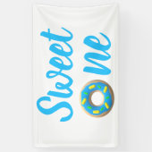 Sweet One Donut 1st Birthday Spandoek (Verticaal)