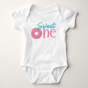 Sweet One Donut Baby Girl First Birthday Romper