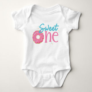 Sweet One Donut Baby Girl First Birthday Romper