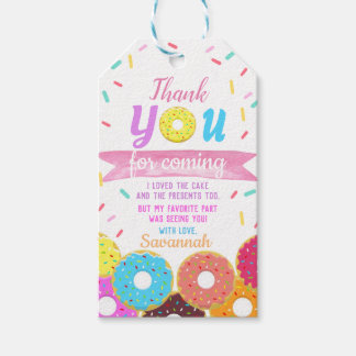 Sweet One Donut Birthday Bedankt voor je kaartje G Cadeaulabel
