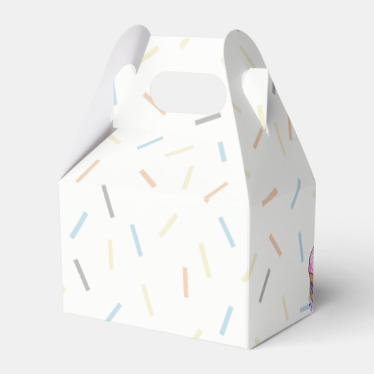 Sweet One Donut eerste verjaardag Bedankdoosjes (Achterkant)