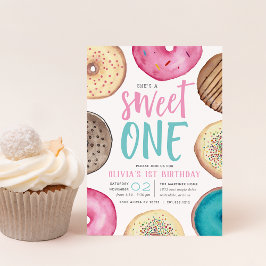 Sweet One | Donut First Birthday Party Kaart
