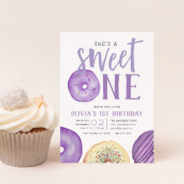 Sweet One | Donut First Birthday Party Kaart