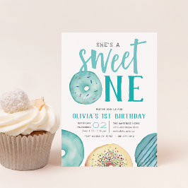 Sweet One | Donut First Birthday Party Kaart