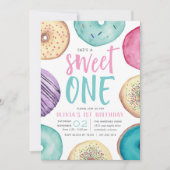 Sweet One | Donut First Birthday Party Kaart (Voorkant)