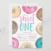 Sweet One | Donut First Birthday Party Kaart (Voorkant)